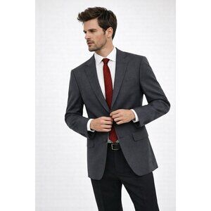 COLE HAAN GRAND OS jacket blazer sport coat unlined gray 46R unstructured